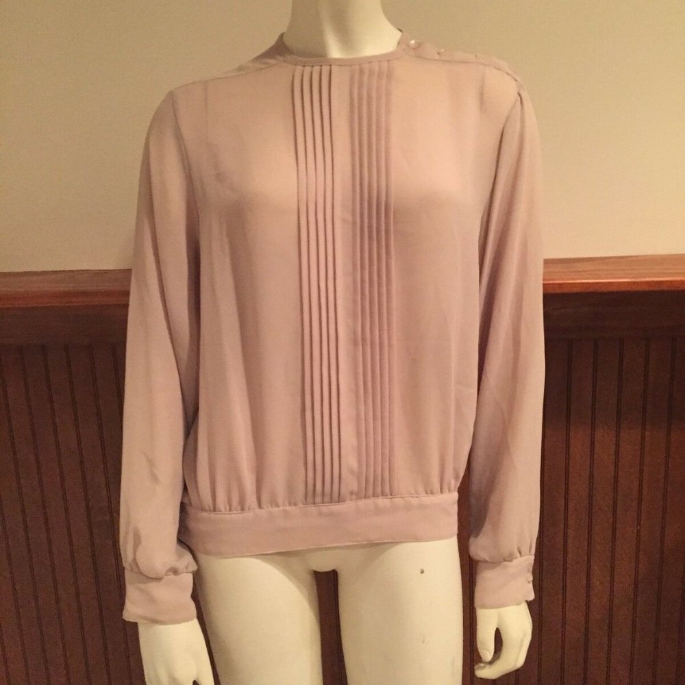 LATC Vintage Light Beige Georgette Collar Shirt - Size 11/12
